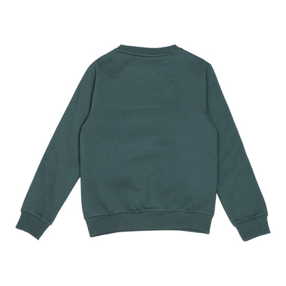 Girls Sweatshirt Cute  Pine Green