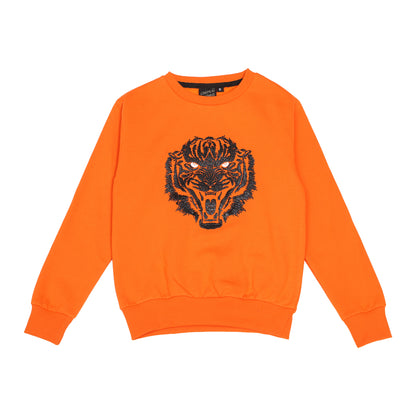 Boys Sweatshirt Tiger Orange