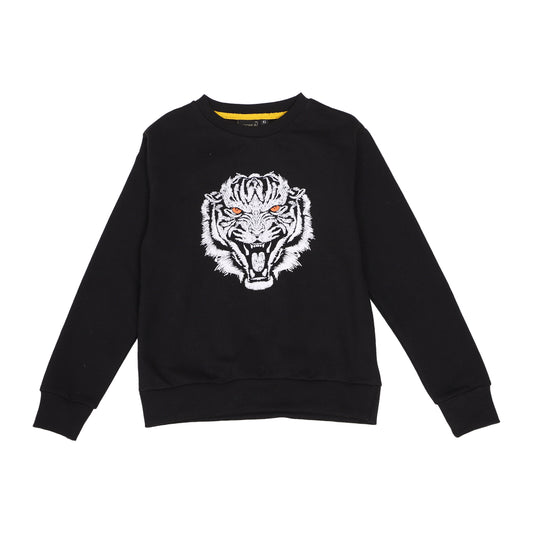 Boys Sweatshirt Tiger Black