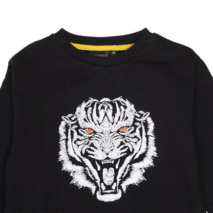 Boys Sweatshirt Tiger Black