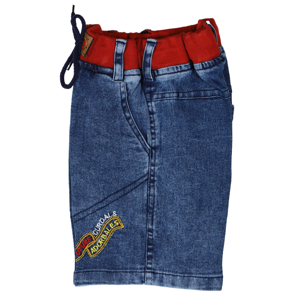 Denim Red Rib Shorts Future Towel blue