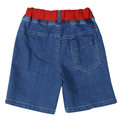Denim Red Rib Shorts 54  Medium blue