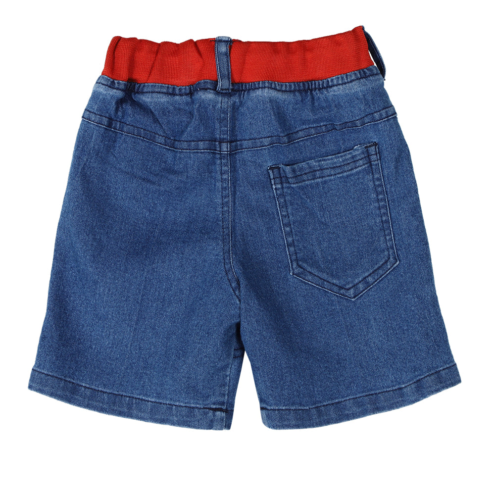 Denim Red Rib Shorts Future Medium blue
