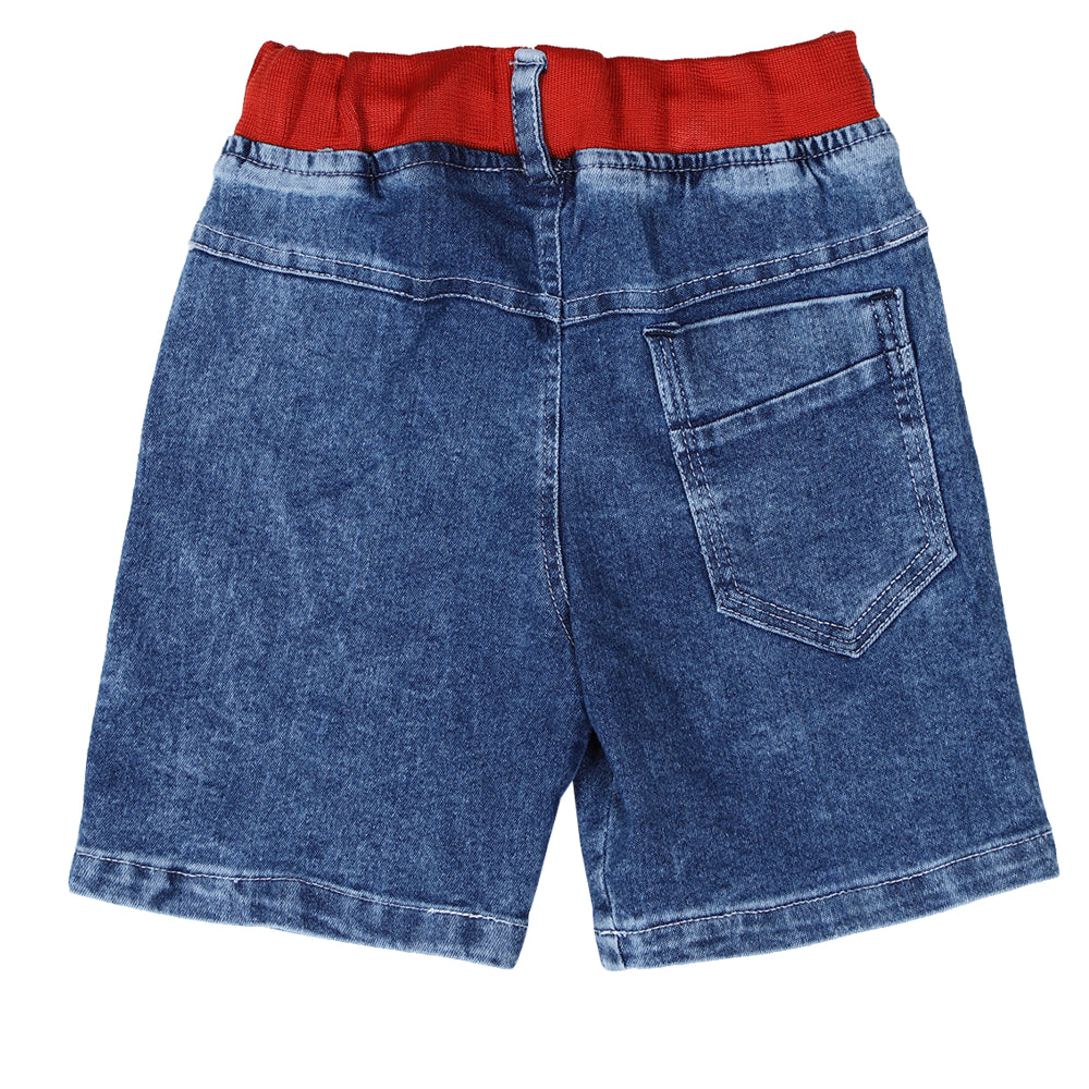 Denim Red Rib Shorts 54  Towel blue