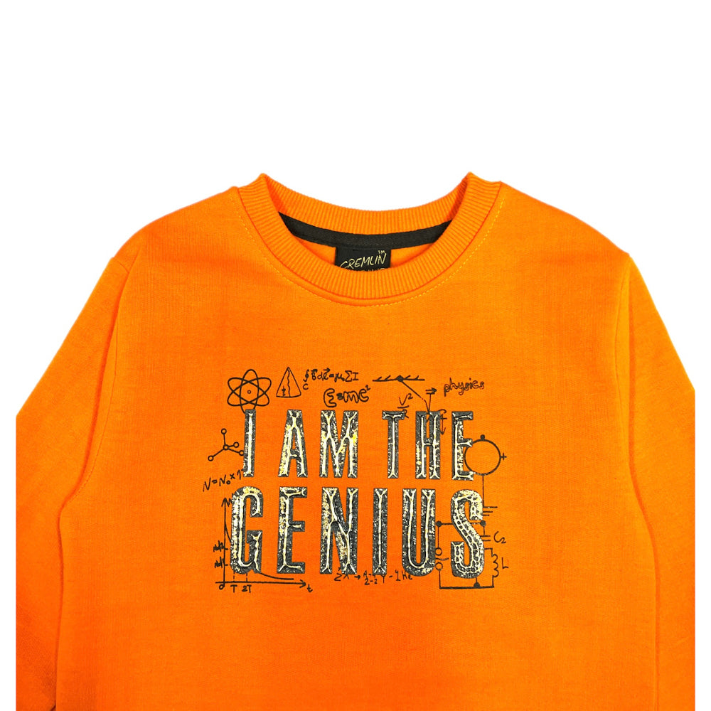 Boys Sweatshirt Genuis Orange